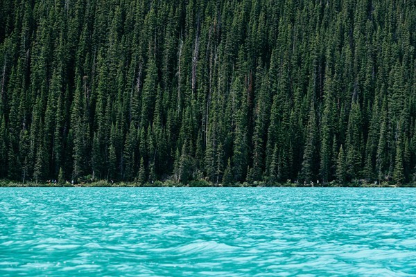 a blue and beautiful lake photo